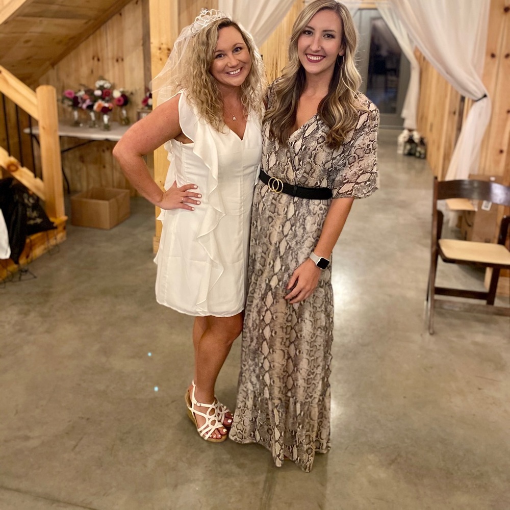 Snakeskin maxi dress